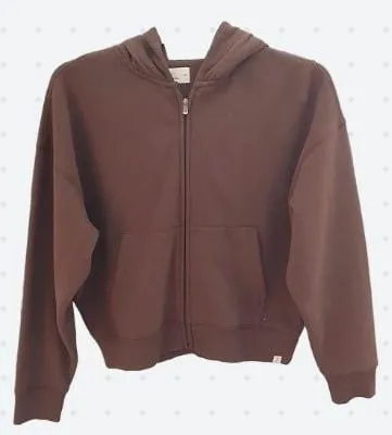 Full zip hooded sweatshirt